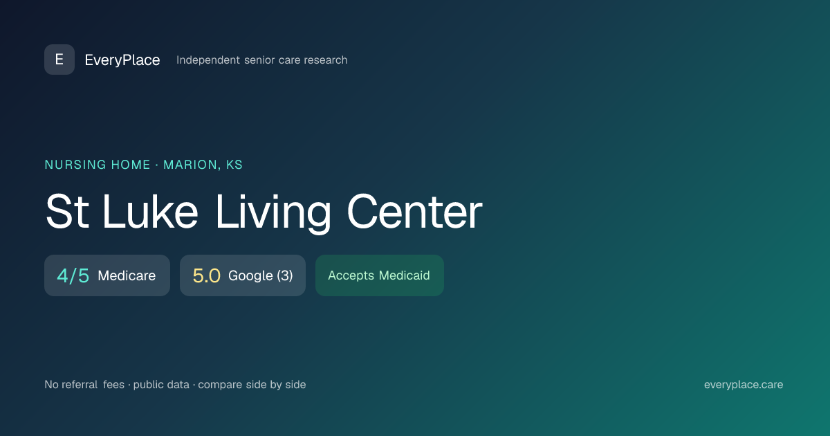 St Luke Living Center — Nursing Home in Marion, KS | EveryPlace